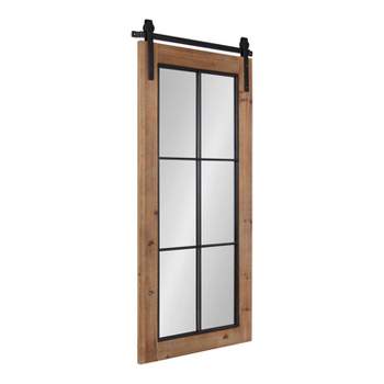 Cates Windowpane Framed Decorative Wall Mirror - Kate & Laurel All Things Decor
