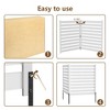 LOVMOR 38"W X 42"H Air Conditioner Fence Panels, 2 Panels Privacy Fence for Outside Privacy Screens Trash Can Enclosure with Metal Stake,Trash Can Screen Fence Pool Equipment Fence, Wood - 4 of 4