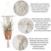 Aoibox Macrame Plant Hangers - Handmade Hemp Rope Hanging Baskets for Indoor Plants, Bohemian Home Decor with Ceiling Hooks - 4 of 4