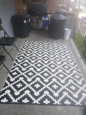 World Rug Gallery Trellis Geometric Reversible Plastic Outdoor Rugs : Target