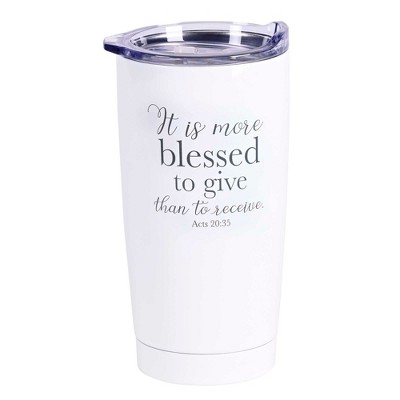 Dicksons SSTUMW-158 Classic White 20 Ounces Stainless Steel Travel