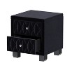 Cesicia Elegant Velvet Nightstand with 2 Drawers and Crystal Handle, Storage Bedside Table with Button-Tufted - 2 of 4