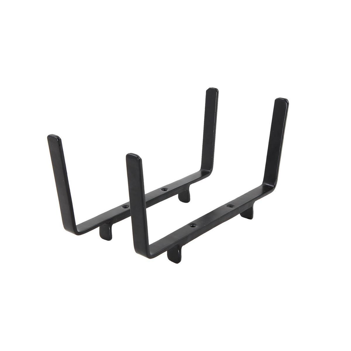 6" Steel Flower Box Brackets Black - ACHLA Designs: Secure Railing Mount, Includes Hardware