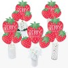 Big Dot of Happiness Berry Sweet Strawberry - Fruit Themed Birthday Party or Baby Shower Centerpiece Sticks - Table Toppers - Set of 15 - 2 of 4