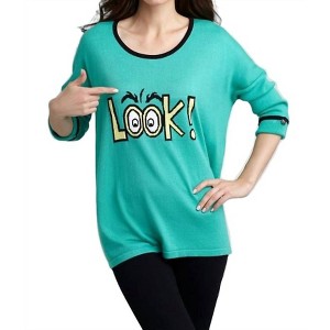 Women's Look Graphic Sweater - ANGEL - 1 of 2