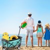VisioGear Multi-use Bag Collapsible Foldable Wagon Cart, Beach Wagon Grocery Cart with Liner Bag and Cover, Blue, 25.98"*17.32"*37.4" - 4 of 4
