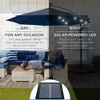 Best Choice Products 10ft Solar LED Offset Hanging Outdoor Market Patio Umbrella w/ Adjustable Tilt - 3 of 4