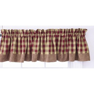 Park Designs Red York Valance 14"L - 1 of 4
