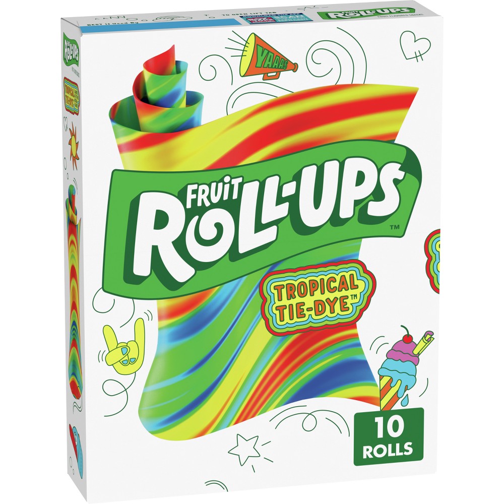 Betty Crocker Fruit Roll-Ups Tropical Tie-Dye Snacks - 10ct