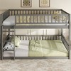 Whisen Wood Detachable Bunk Bed with Ladder and Guardrails - 2 of 4