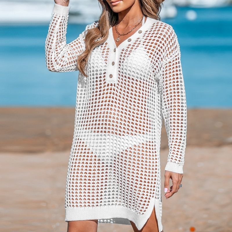 Women's Ocean Side Netted Cover-Up - Cupshe, 3 of 8