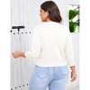 Clearlove Women's Plus Size Cardigan 3/4 Sleeve Lightweight Shrug Open Front Cropped Top - 4 of 4