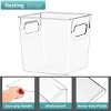 Sorbus 8 Pack Small Clear Plastic Storage Bins with Handle - Organization and Storage for Laundry Room, Closet, Under Sink, Bathroom and more - 4 of 4