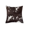 HomeRoots Set of Two 18" Chocolate and White Cowhide Cowhide Throw Pillows - 4 of 4