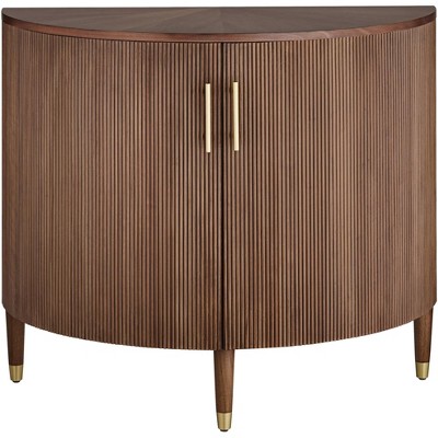 Studio 55D Muir 39 1/2" Wide Birch 2-Door Demilune Cabinet