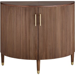 Studio 55D Muir 39 1/2" Wide Birch 2-Door Demilune Cabinet - 1 of 4
