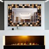 Howard Elliott 24" Elias Rectangular Beveled Wall Mirror White and Tan Tiled Horn Frame - 3 of 4