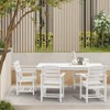 Hyleory 7pc Outdoor Dining Set, 66.9'' Rectangular Table w/Umbrella Hole and 6 Chairs - 3 of 4
