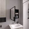 GlasFlength Decorative Wall Mirrors Medicine Cabinet Accent Mirror Wall Mounted Mirror Storage Cabinet for Bathroom Wall, Black, 20"*6"*22" - 2 of 4
