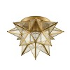 Claxy Brass Moravian Star Ceiling Light Seeded Glass 15-Inch - 4 of 4