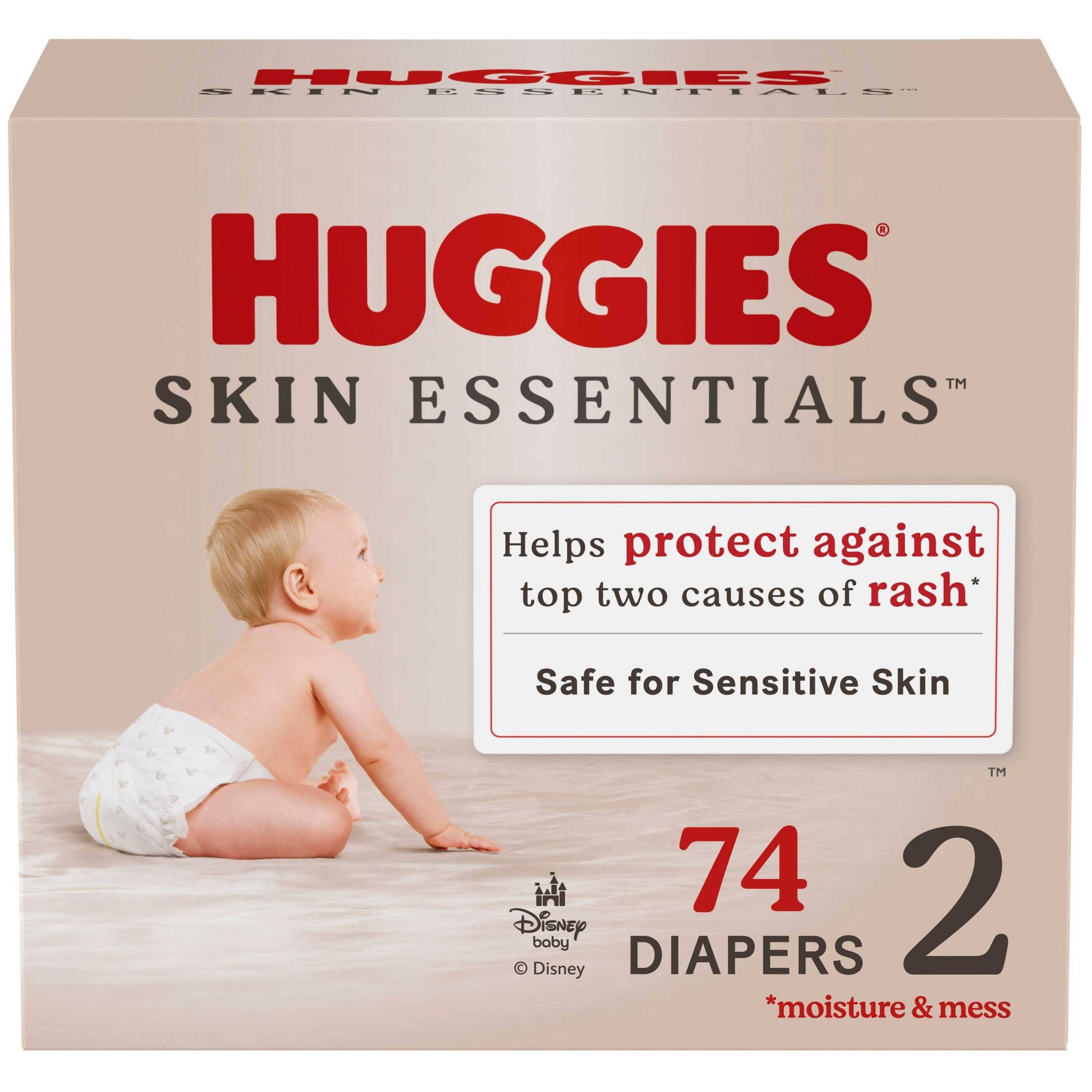 Huggies Skin Essentials Luxury Diapers  - Size 2 - 74ct