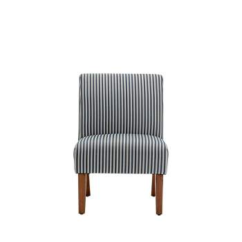 Armless Slipper Accent Chair Striped - WOVENBYRD