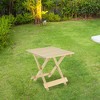 Vynxaria Natural Wood Folding Tables for Patio and Outdoor Spaces - 3 of 4