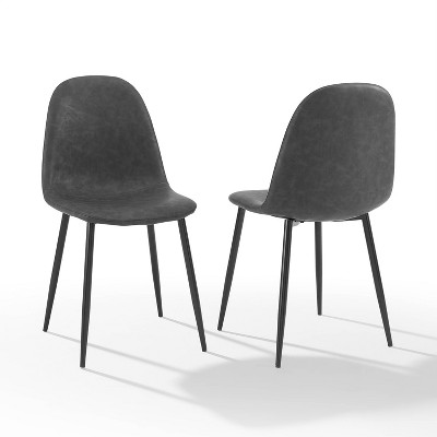 Set of 2 Weston Dining Chairs Distressed Black - Crosley