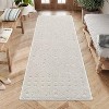 Geometric  Non-Slip Shaggy Runner Rug for Hallway, Kitchen, Entryway, Living Room - 2 of 4