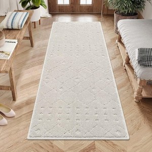 Geometric  Non-Slip Shaggy Runner Rug for Hallway, Kitchen, Entryway, Living Room - 1 of 4