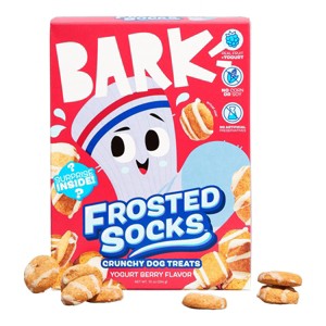 BARK Frosted Socks Yogurt and Blueberry Flavor Crunchy Dog Treats - 10oz - 1 of 4