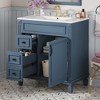 30" Bathroom Vanity with Ceramic Basin, Bathroom Storage Cabinet with 2 Drawers & Adjustable Shelf - ModernLuxe - 2 of 4