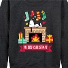 Women's - Peanuts - Snoopy Christmas Fireplace Lightweight French Terry Slouchy - image 2 of 4