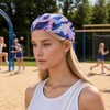 Unique Bargains Breathable Print Tie Headband Blue Pink 1 Pc - 3 of 4
