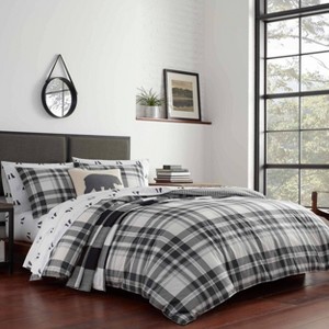 Eddie Bauer King Coal Creek Comforter & Sham Set Chrome, Gray