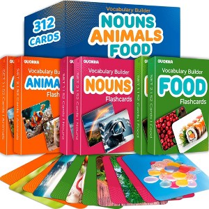 QUOKKA Flash Cards for Toddlers - Speech Therapy Toys - Vocabulary Builder for Kids - 1 of 4