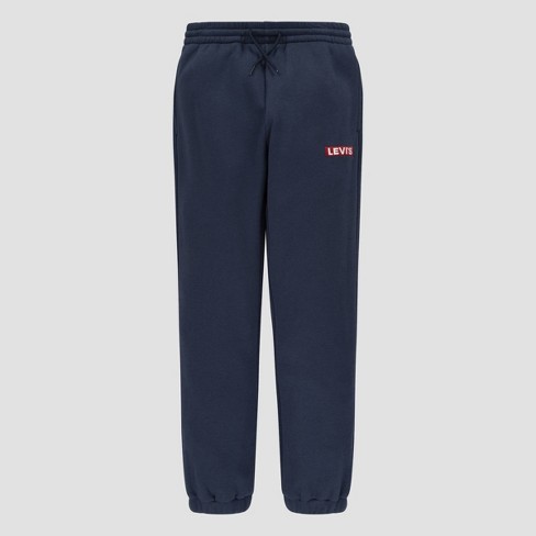 Levi's® Boys' Box Tab Graphic Logo Jogger Pants - Navy Blue Xl : Target