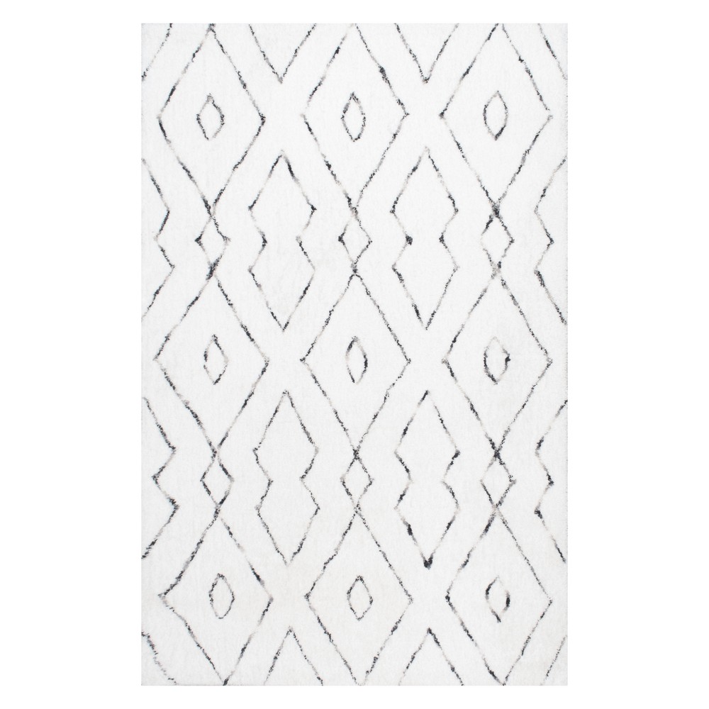 White Solid Tufted Area Rug 9'x12' - nuLOOM