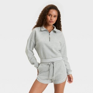 Women's French Terry 1/2 Zip Sweatshirt - JoyLab™ - 1 of 3