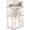 Aoibox Clear Stackable Storage Drawers Set of 3 with Handles Plastic Organizers for Kitchen Bathroom Cabinet Pantry - 4 of 4