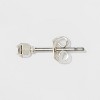 Pair of Star, Moon, and Cubic Zirconia Button Stud Earring Set 3pc - A New Day™ Silver - 2 of 3
