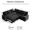 Dyonery 85" Modular Sectional Sofa with Pull Out Bed, Chenille L Shaped 5 Seat Couch with USB Ports, Adjustable Backrest & Storage - 2 of 4