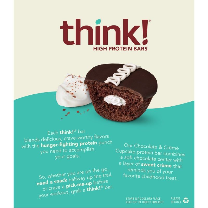 THINK! Chocolate &#38; Cr&#232;me Cupcake Protein Bar - 10.05oz/5ct, 2 of 8