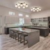 PAKOKULA Farmhouse 7-Light Black Sputnik Hexagon Semi-Flush Mount Ceiling Light with Opal Glass Shades - 3 of 4