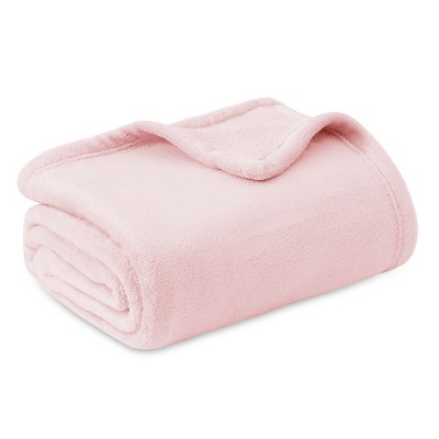 Cozy Comfort by Bedsure | Flannel Blanket Solid 260GSM Soft Fuzzy Plush Bed Blanket