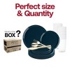 Smarty Had A Party Navy Flat Round Plastic Wedding Set - 120 Sets - 3 of 4