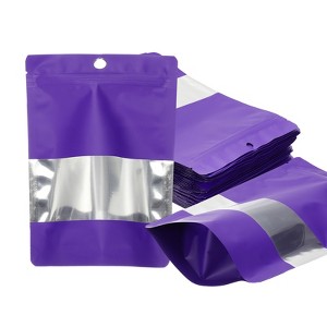 Unique Bargains Matte Metallic Aluminum Foil Zip Closure Food Storage Containers 60 Pcs - 1 of 4