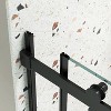 Glass shower door, sliding door, with 5/16" tempered glass and Matted Black finish - 3 of 4