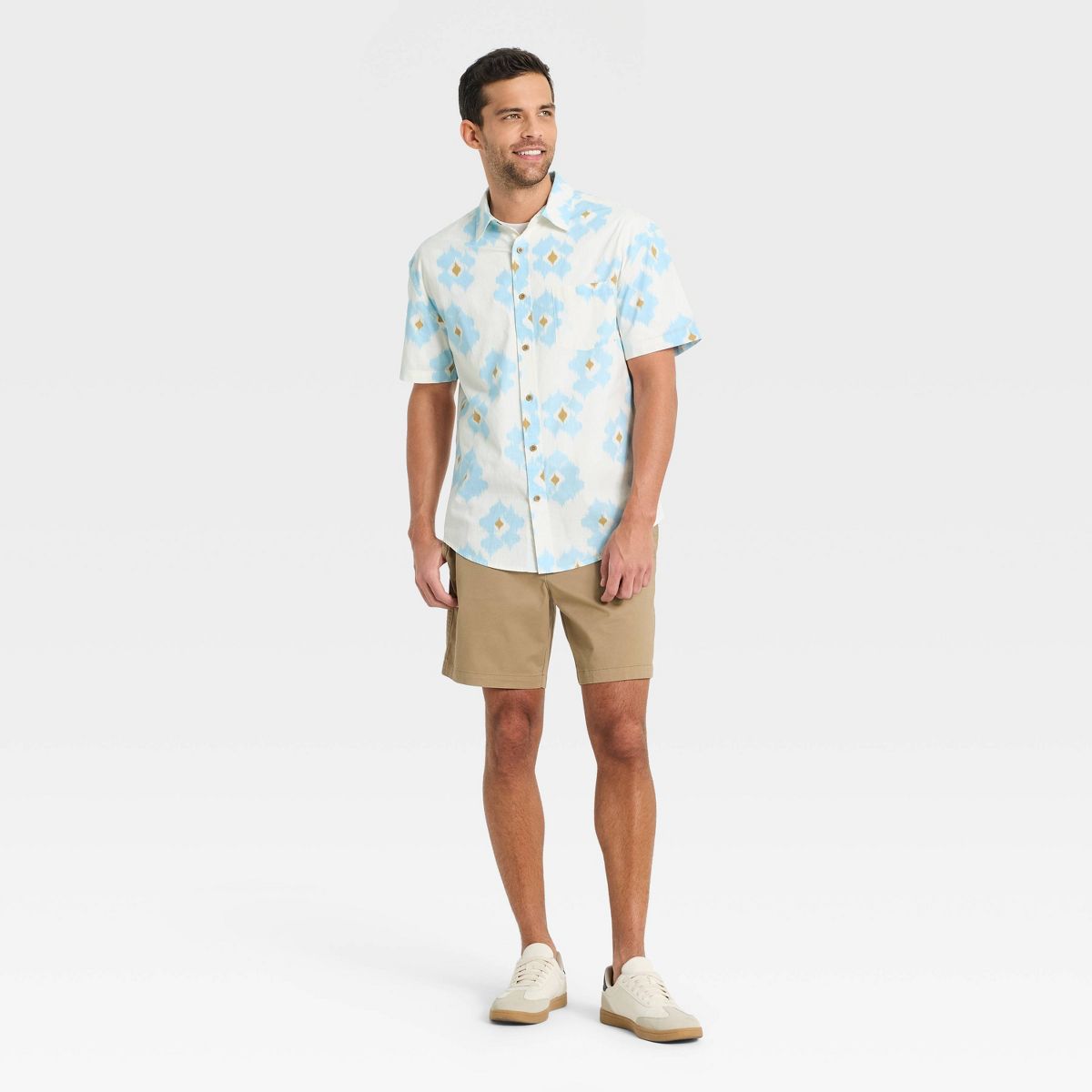 Men's Short Sleeve Slub Button-Down Shirt - Goodfellow & Co™ - thumbnail 9