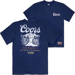 Adult Coors Banquet Mountain Premium Super Soft Heavyweight Front and Back Print T-Shirt - 1 of 4